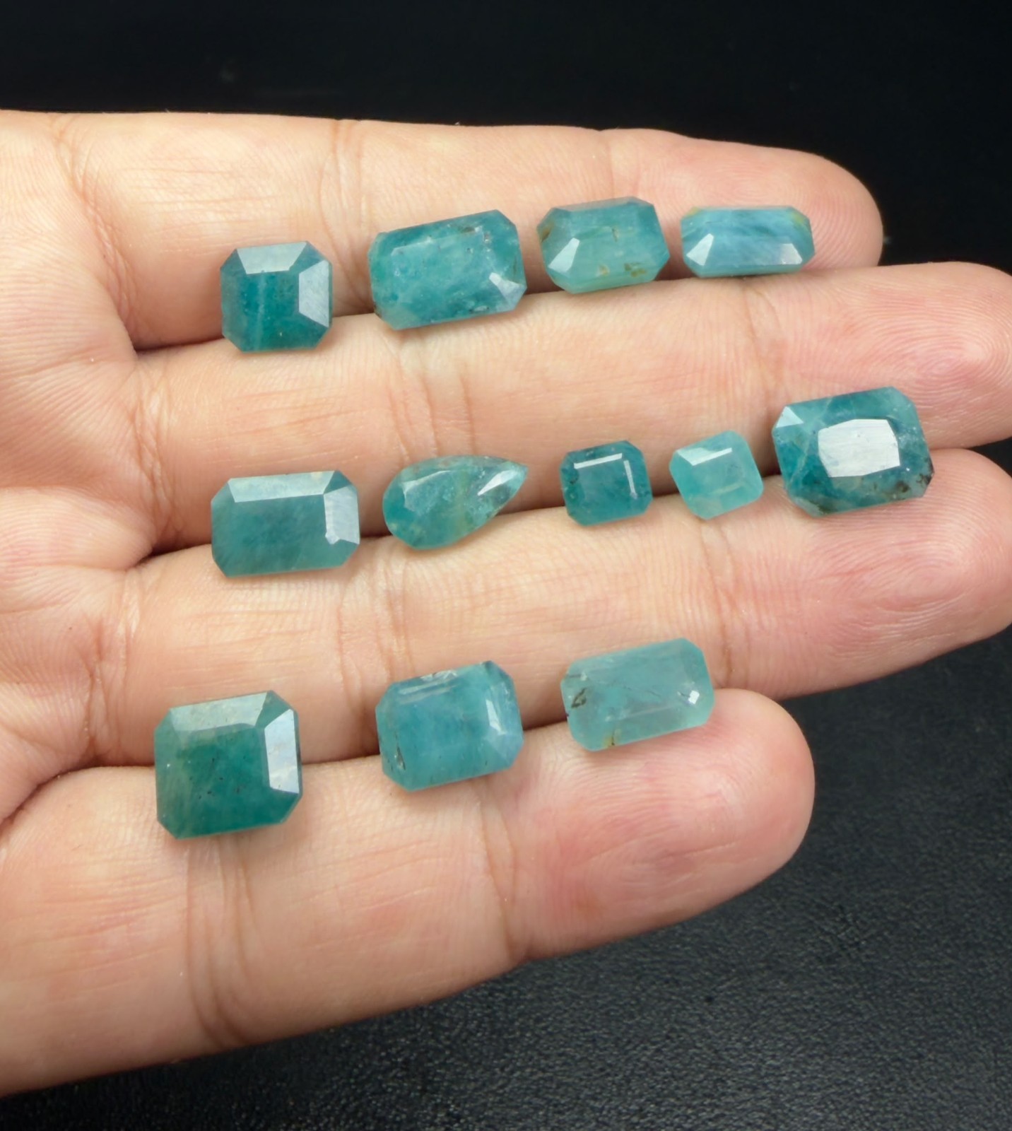 Excellent Rare GRANDIDIERITE GEMSTONES - 57 carats - from AFRICA