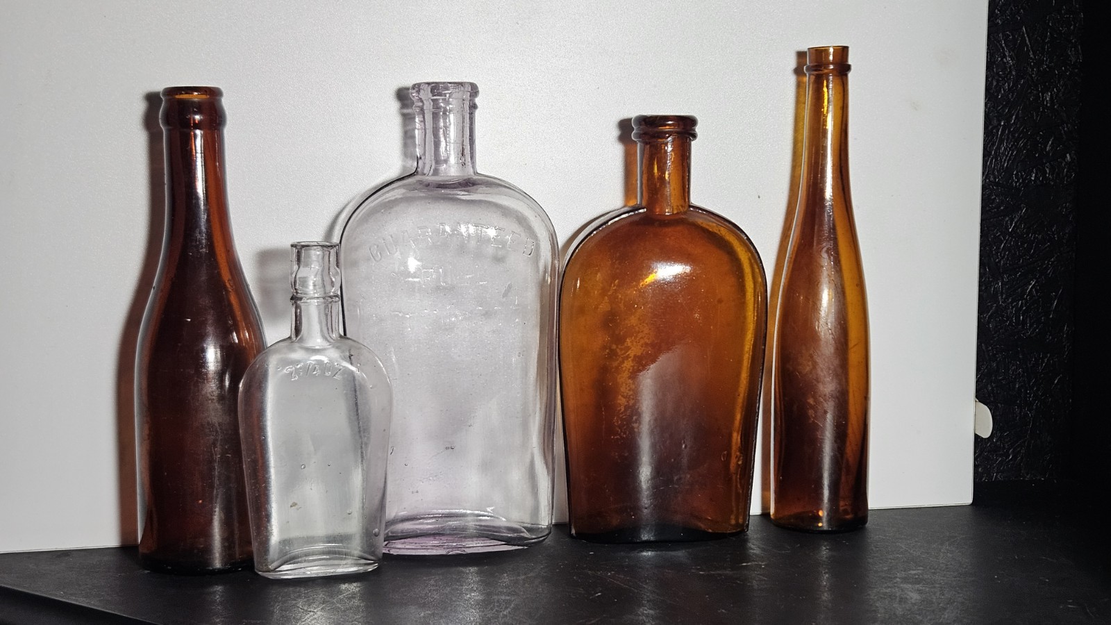 Antique 1890-1920s Bottle Lot Whiskey Wine Beer Applied Tops