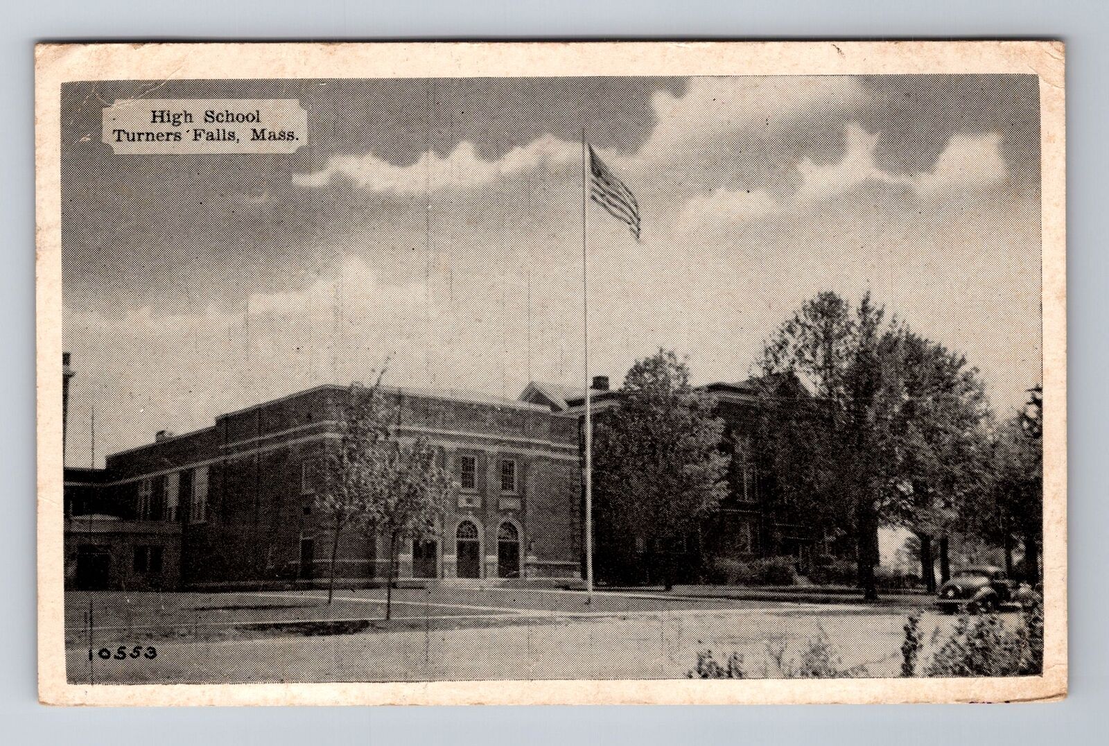 Turners Falls MA-Massachusetts, High School, Antique, Vintage c1960 Postcard