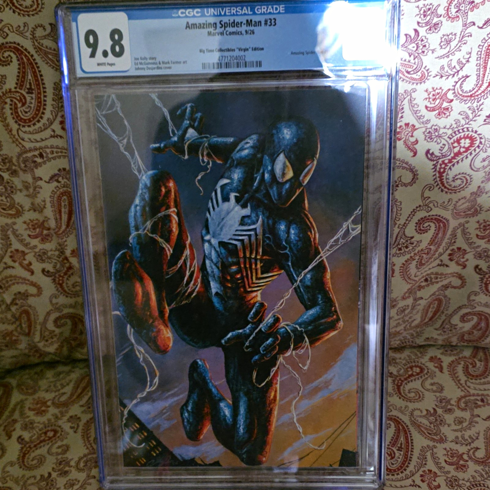 Marvel Amazing Spider-Man #33 CGC 9.8 Virgin Variant Johnny Desjardins 2026