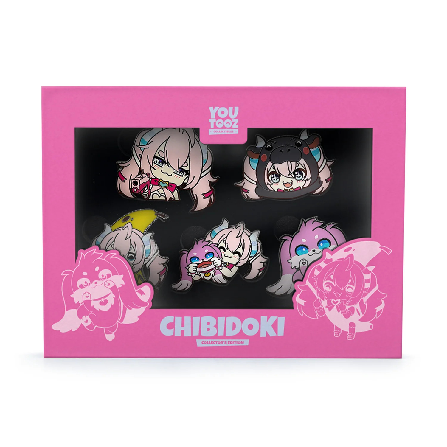 Youtooz - Chibidoki 5pc Pin Set - Limited Edition - NEW, SOLD OUT