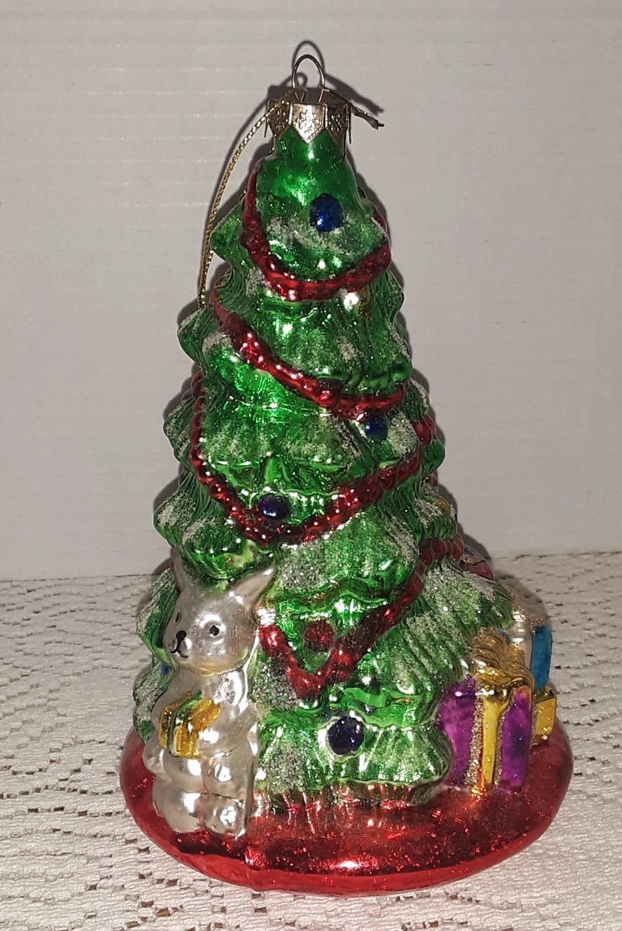 Vintage THOMAS PACCONI Large Blown Glass Christmas Tree 6.5\