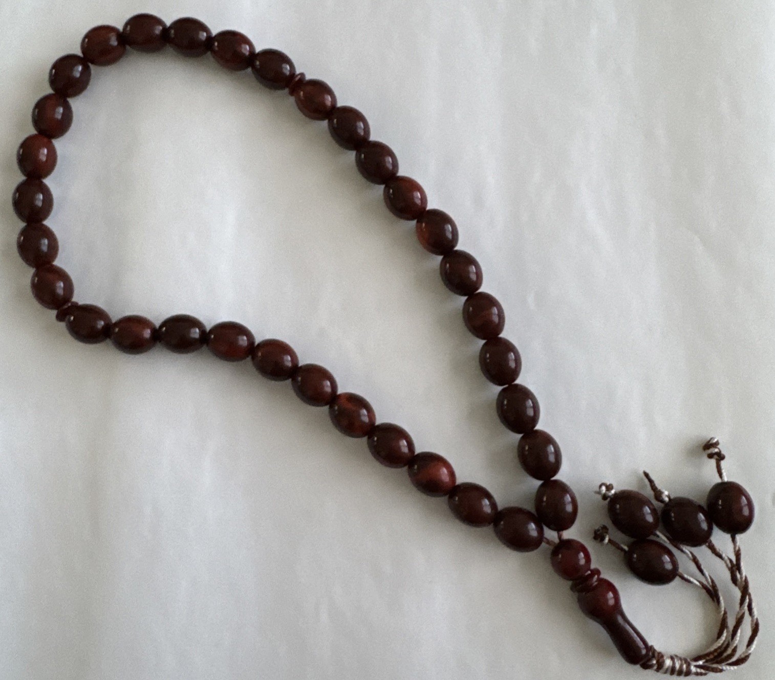 Resin Prayer Beads Misbaha , Tasbih, Subha, Rosary, 33 Beads Deep Crimson color 