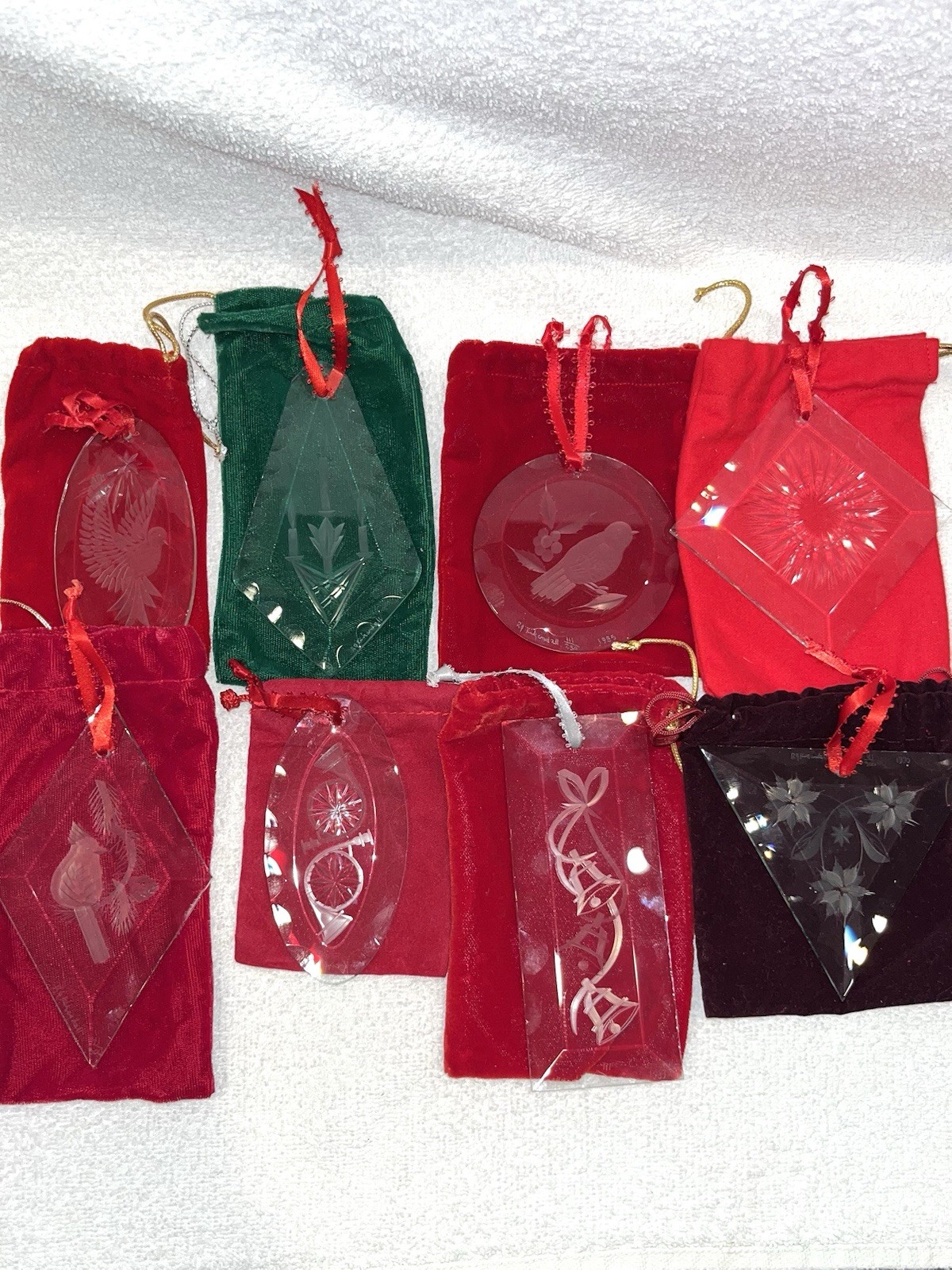 Waterford Crystal Ornaments Lot 8 1983-1990