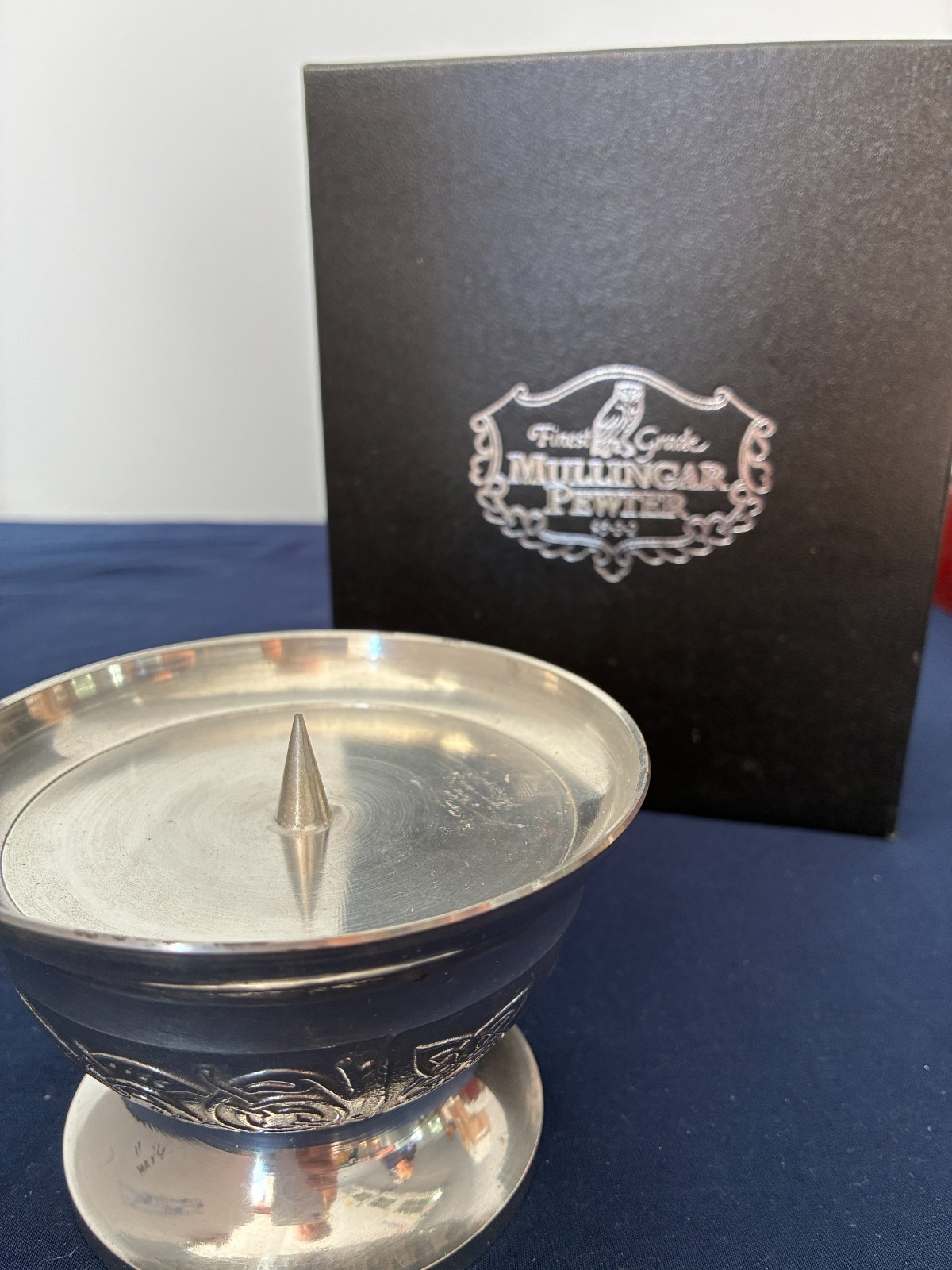 MULLINGAR PEWTER CELTIC DESIGN CANDLEHOLDER MADE IN IRELAND MULLINGAR PEWTER CELTIC DESIGN CANDLEHOLDER MADE IN IRELAND