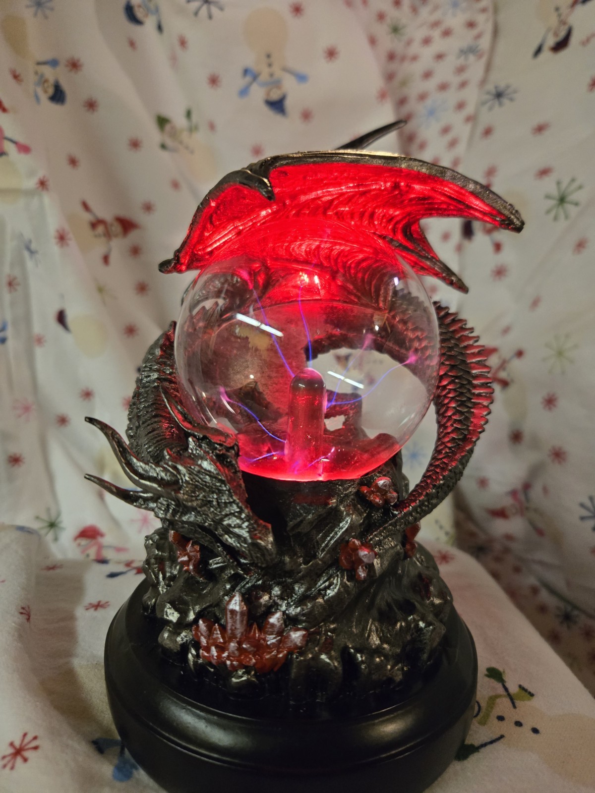 Cracker Barrel Red Dragon Plasma Globe