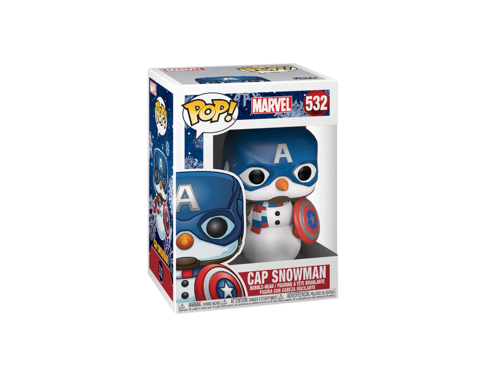 Funko POP Marvel - Captain America Snowman #532 with Soft Protector (B26)