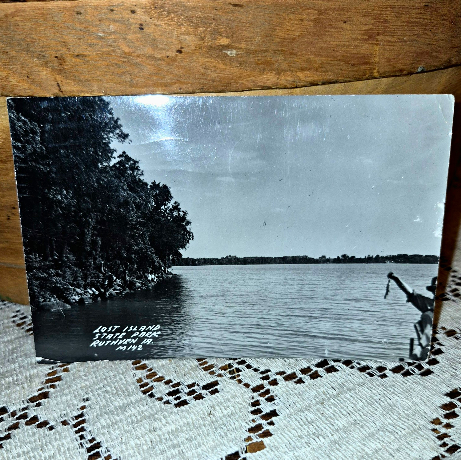 RPPC Divided Back Postcard Lost Island State Park Ruthven IA Iowa Posted 1954