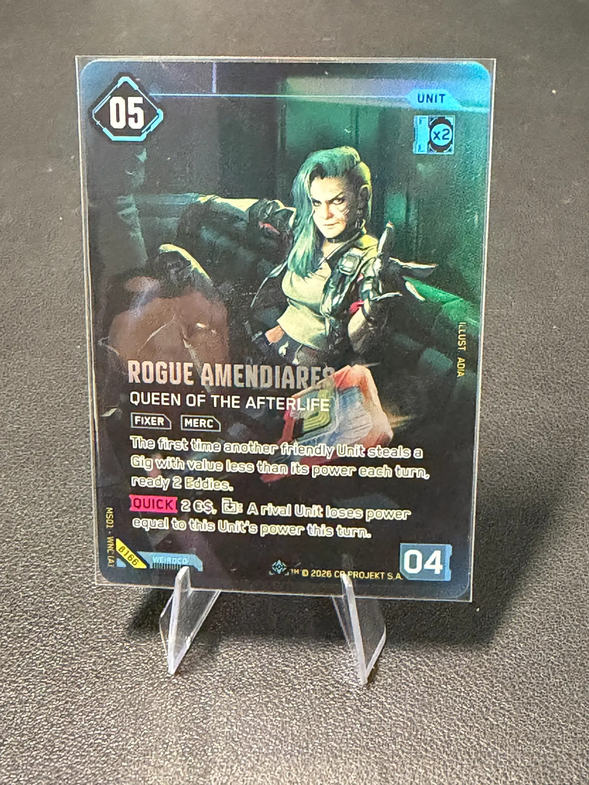 Cyberpunk TCG Beta Rogue Amendiares #β166 Epic Beta