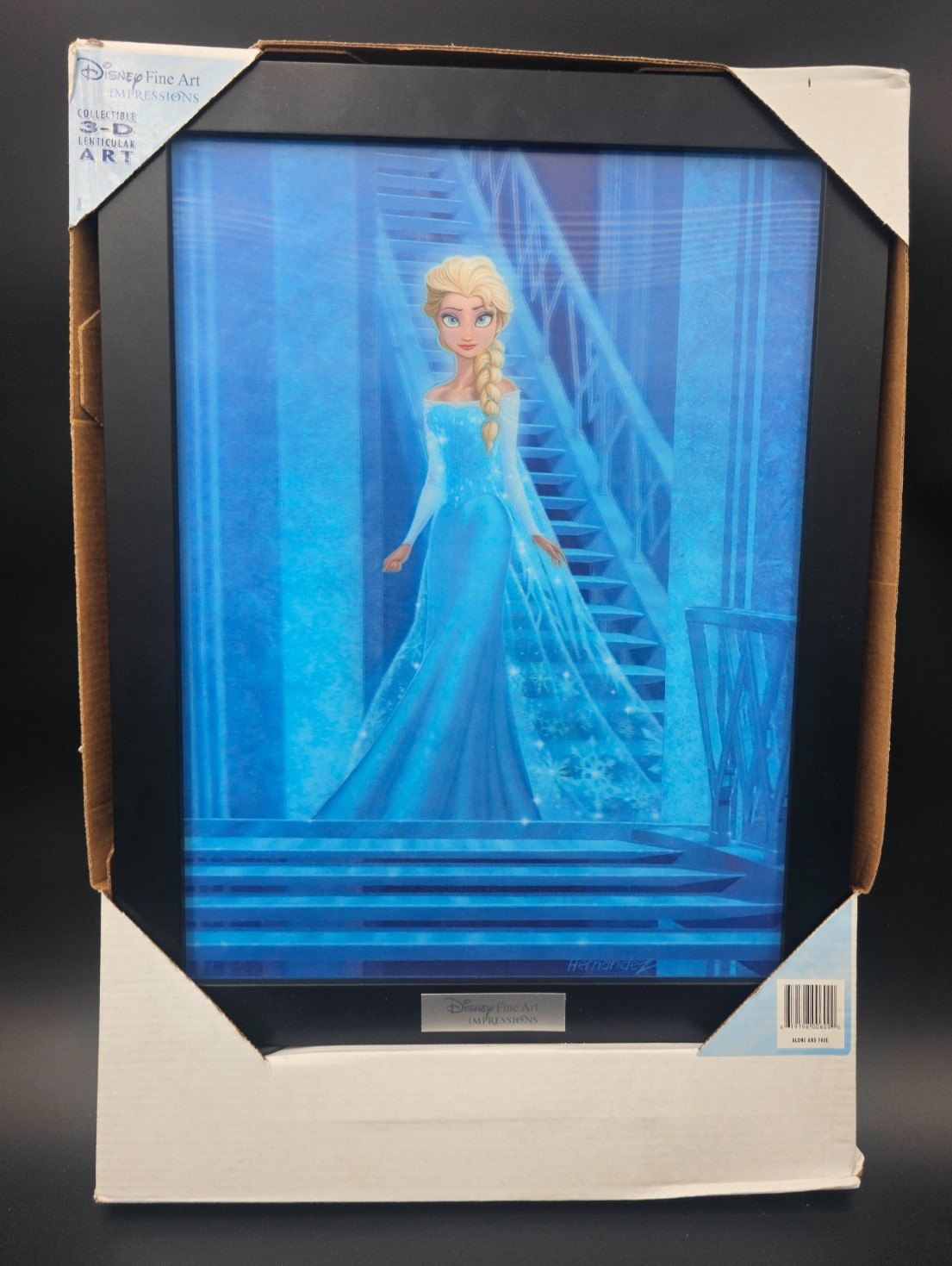 DISNEY FINE ART IMPRESSIONS ELSA FROZEN 3D LENTICULAR FRAMED ART - NEW In Box DISNEY FINE ART IMPRESSIONS ELSA FROZEN 3D LENTICULAR FRAMED ART - NEW In Box