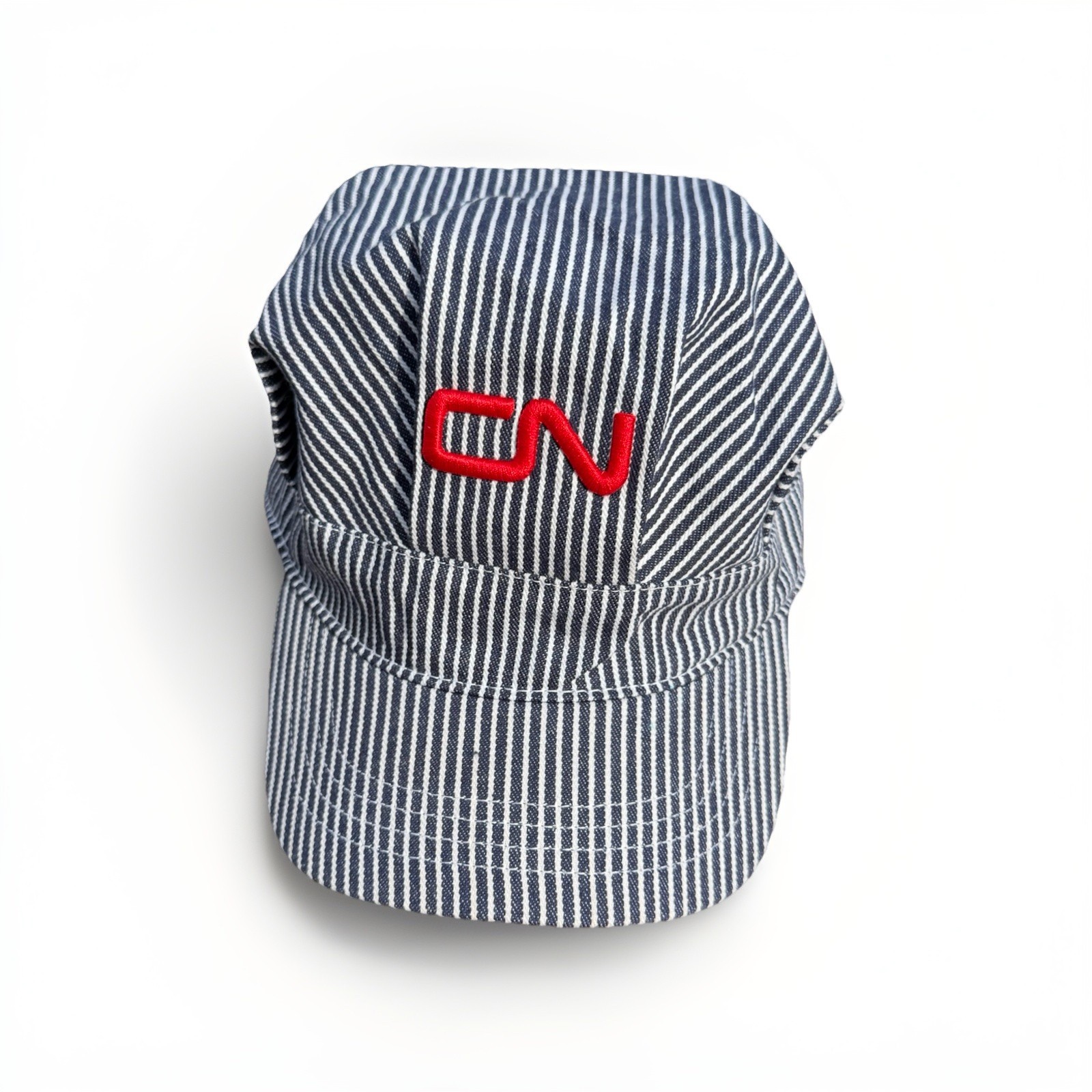 CN Railroad Engineer Train Hat Fersten Worldwide Pinstripe Snapback Cap