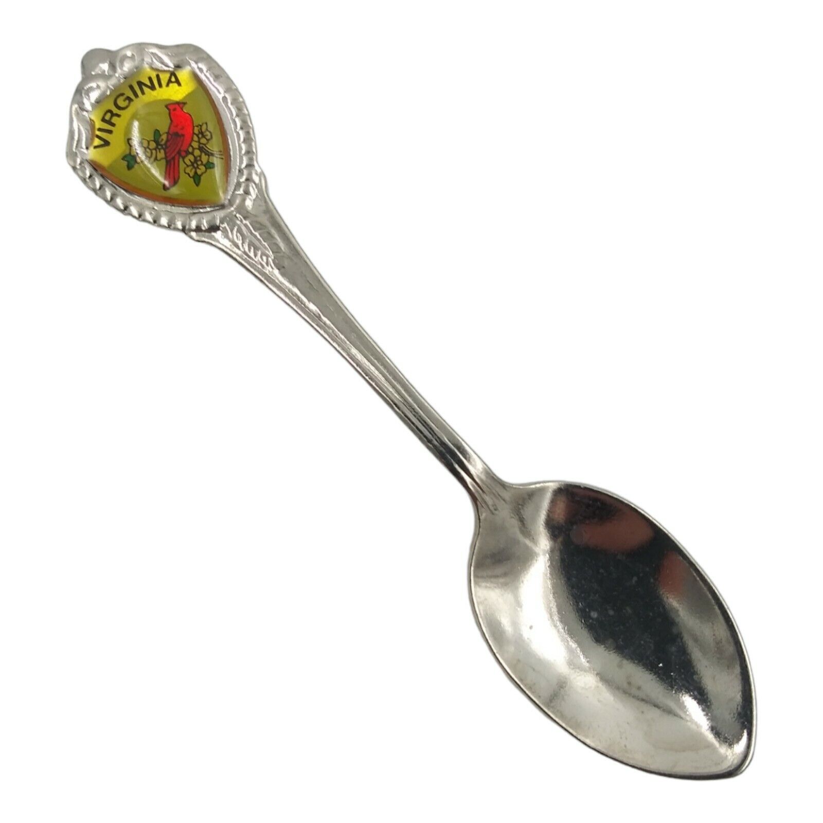 Vintage Souvenir Spoon US Collectible Virginia Cardinal Flowering Dogwood