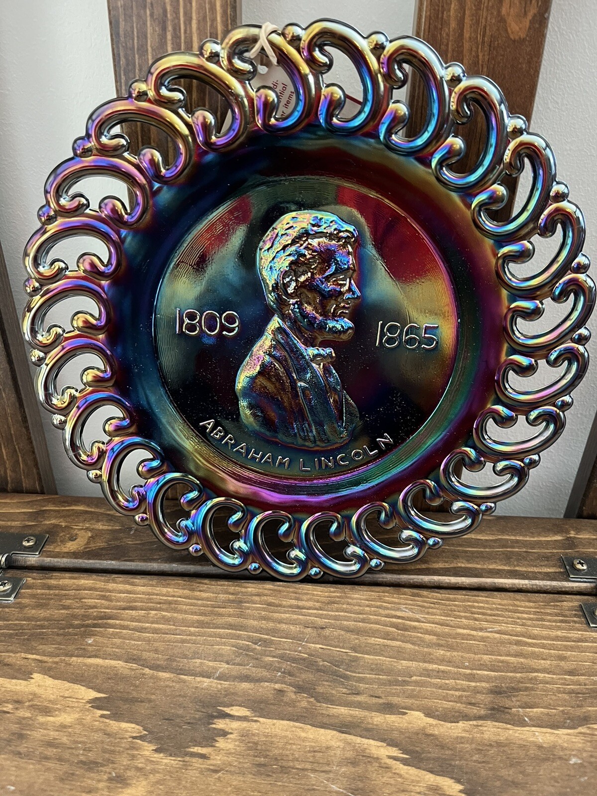 Abraham Lincoln Carnival Glass Plate #2459