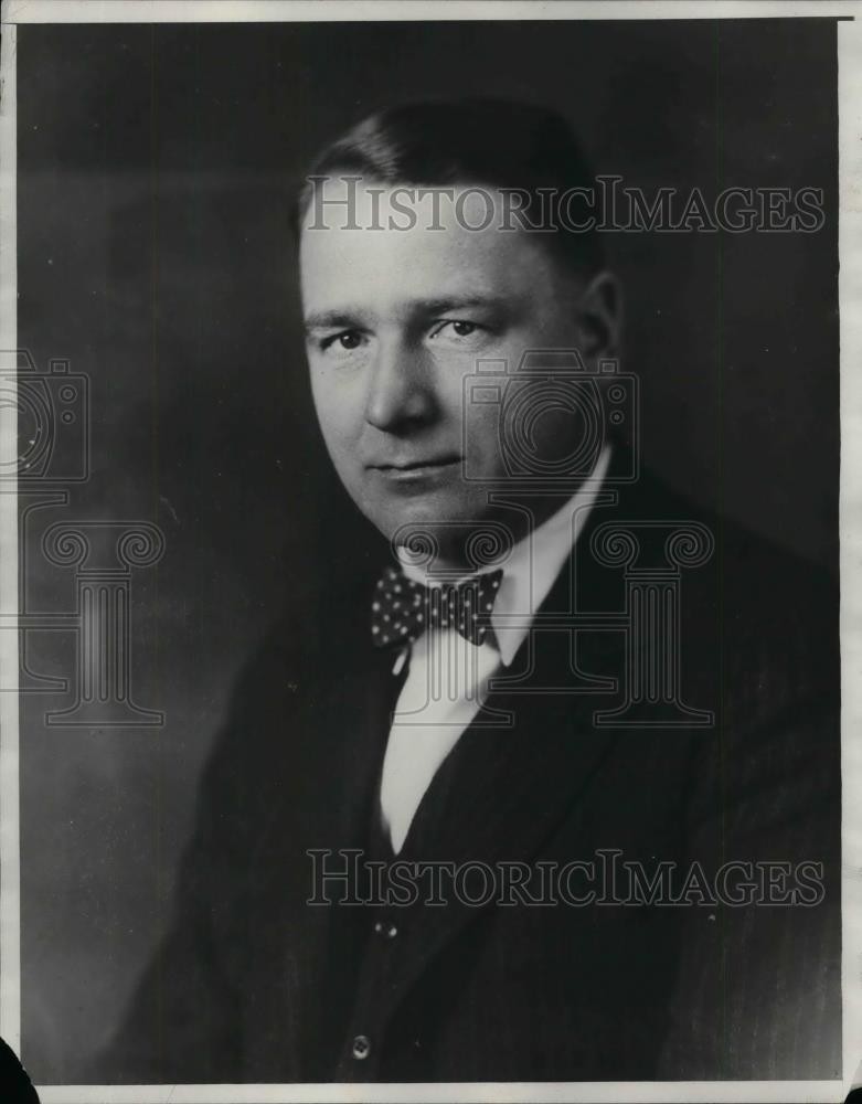 1929 Press Photo H. P. Jaeger, A Bridge Player In Suit & Bow Tie - nea30776