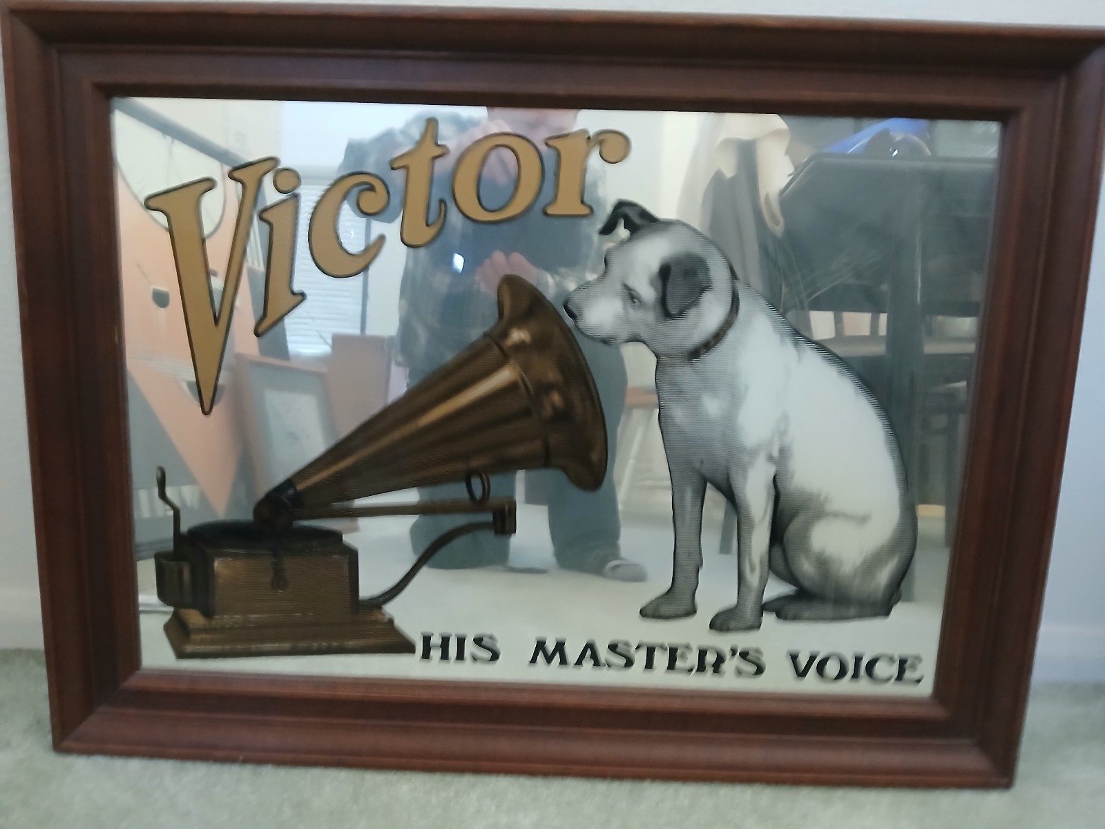Vintage Victor Talking Machine Company Mirror