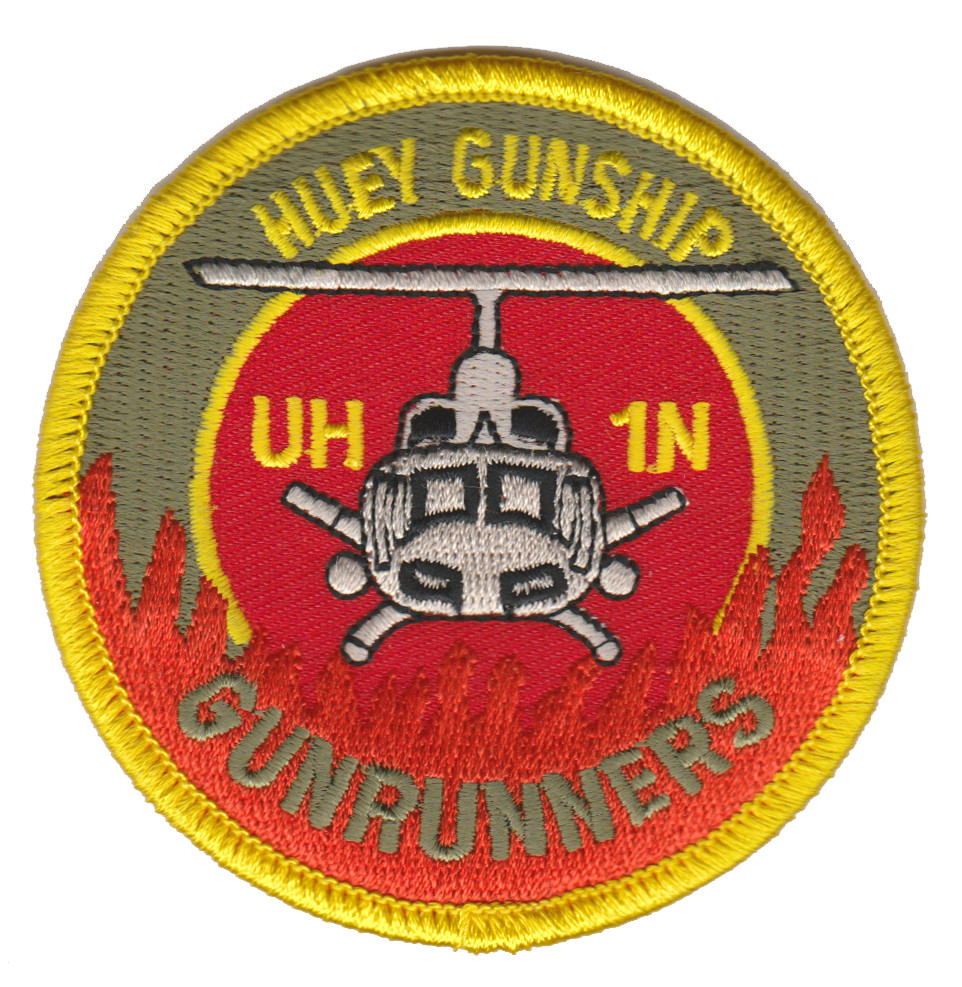 MARINE CORPS HMLA-269 GUNRUNNERS UH 1N HUEY GUNSHIP EMBROIDERED JACKET PATCH