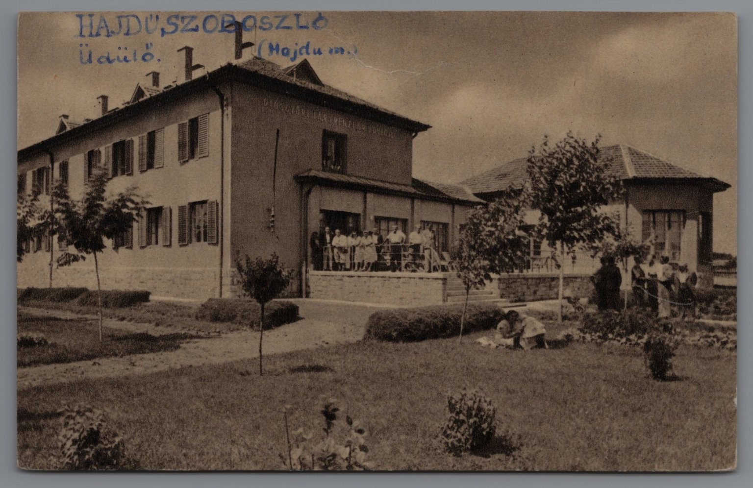 Vintage 1930s Hajdúszoboszló Üdül Hungary Postcard with Stamp RPPC