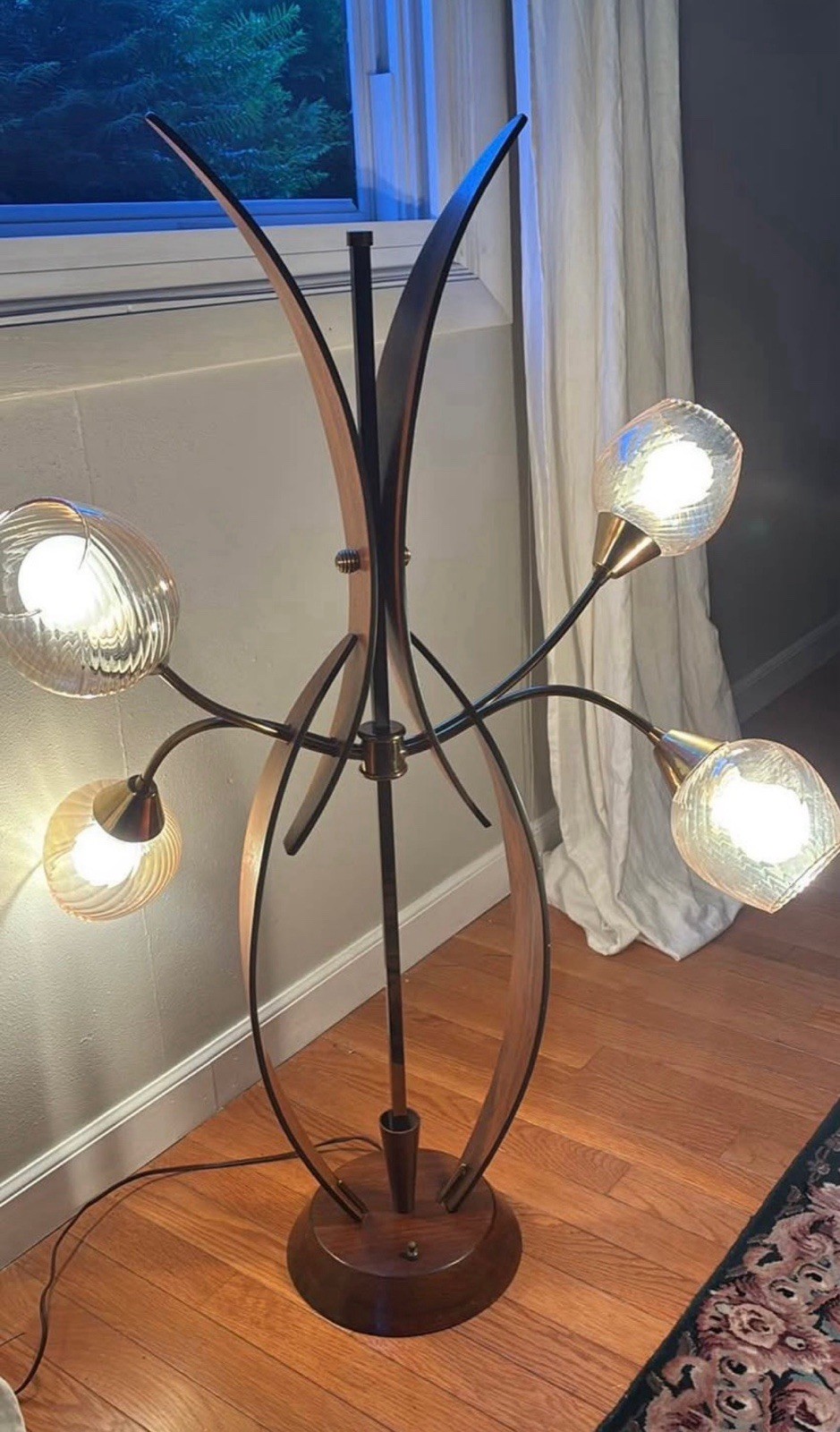 MCM 39.5 Sculptural Bentwood Frame Dark Walnut Finish MCM 39.5 Sculptural Bentwood Frame Dark Walnut Finish