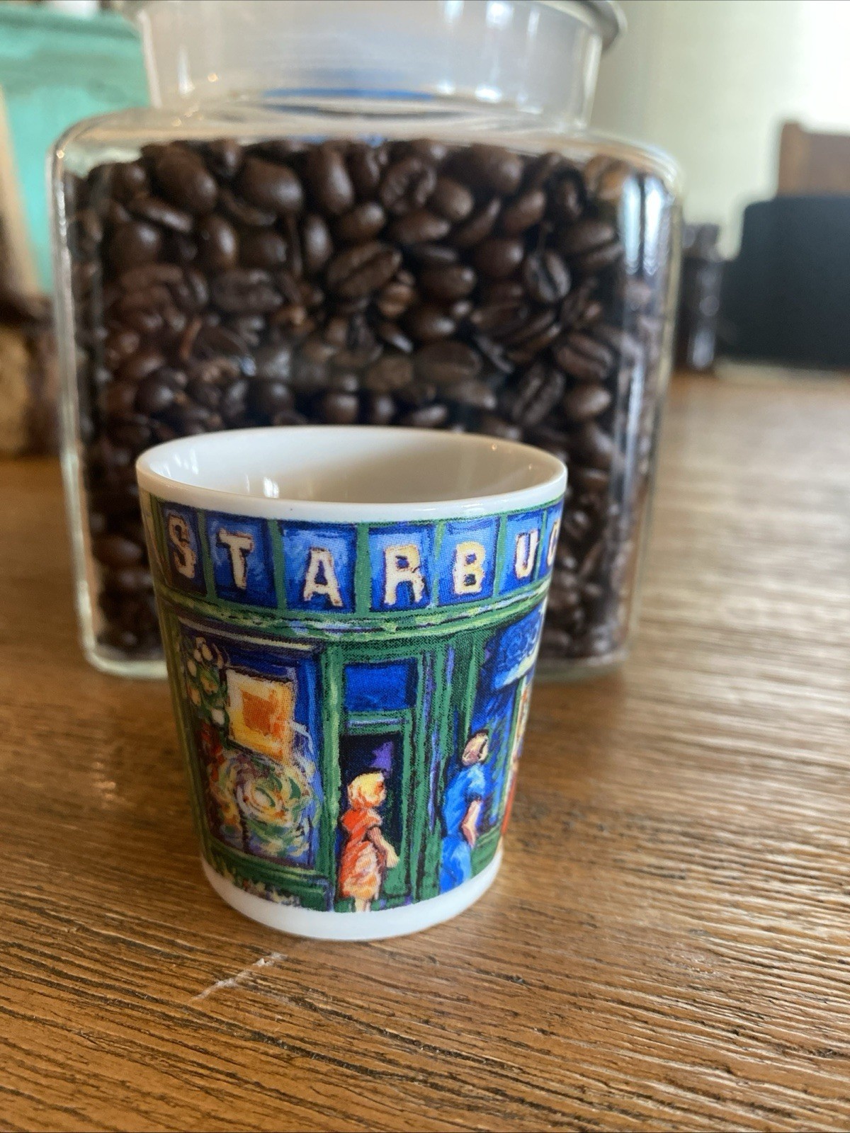 VTG First STARBUCKS Storefront Pikes Place Market Ceramic Espresso Shot Glass