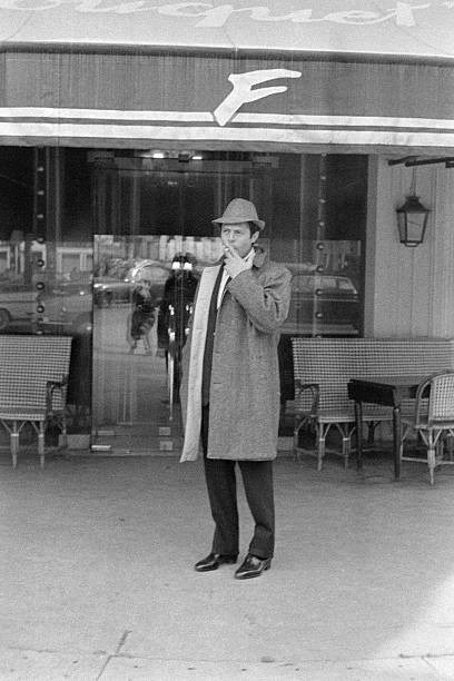 Marcello Mastroianni in the street in Paris in 1961 Historic Old Photo 3