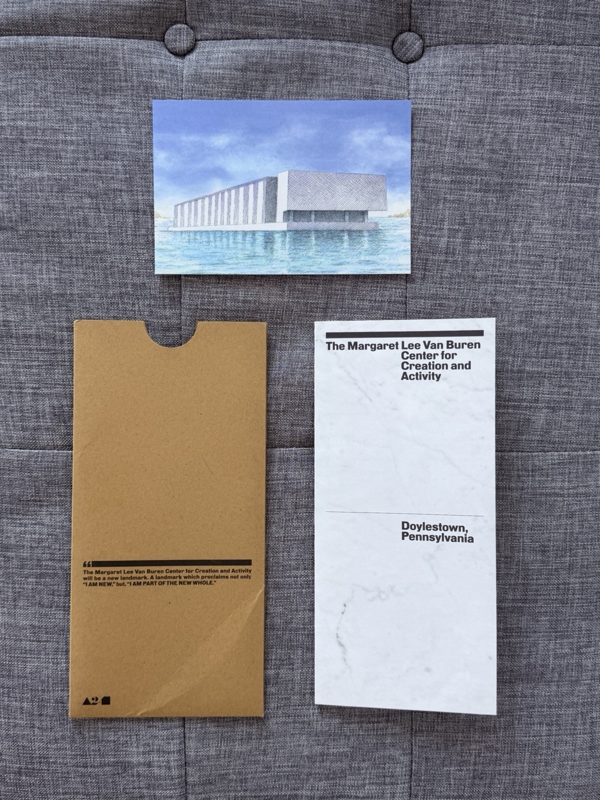 A24 The Brutalist Promotional Brochure And Postcard