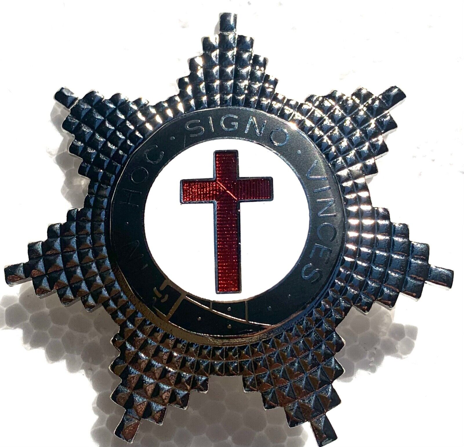 Knights Templar Silver uniform badge