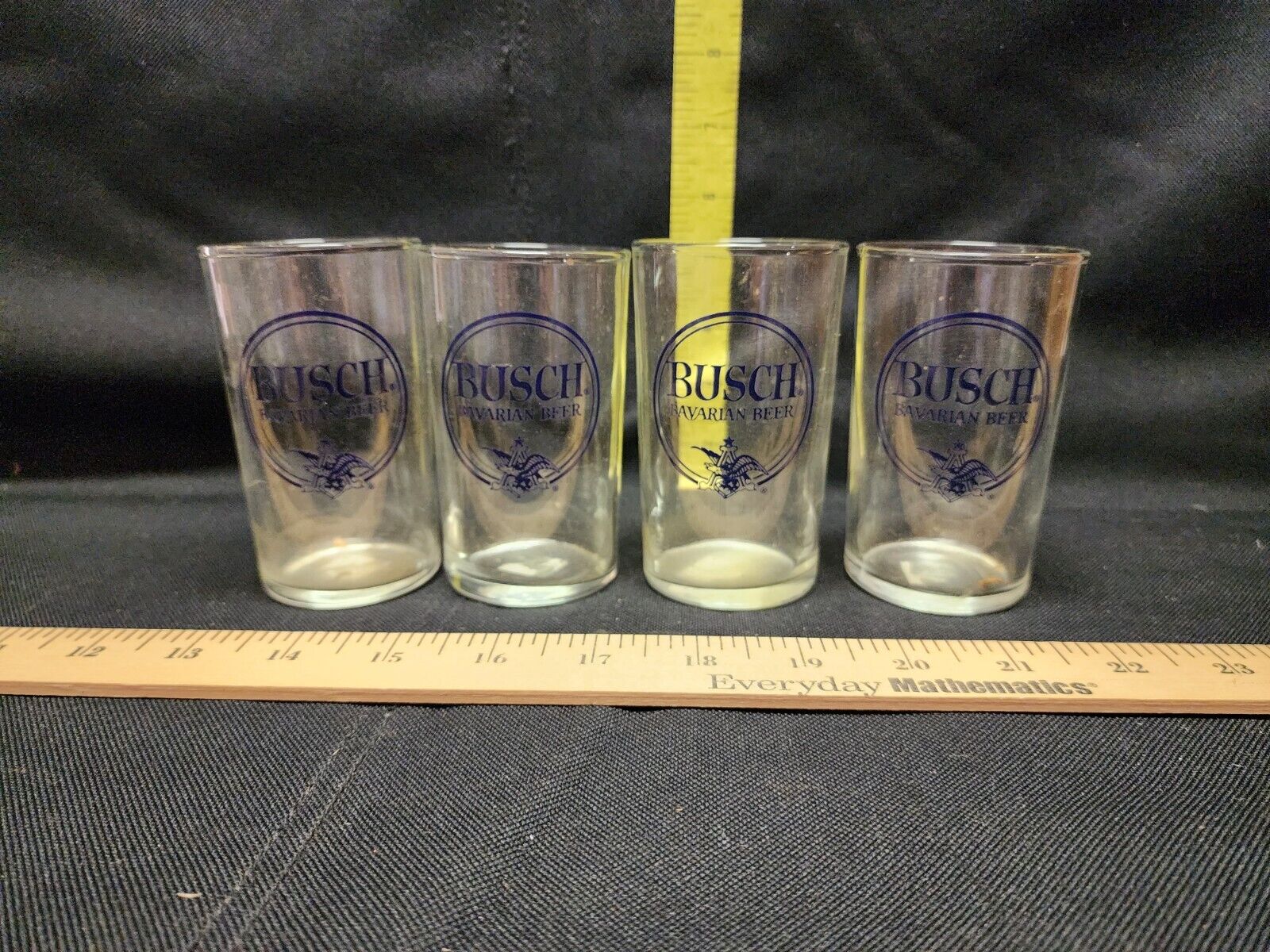 Vintage Lot Of 4 Busch Bavarian Beer Glasses