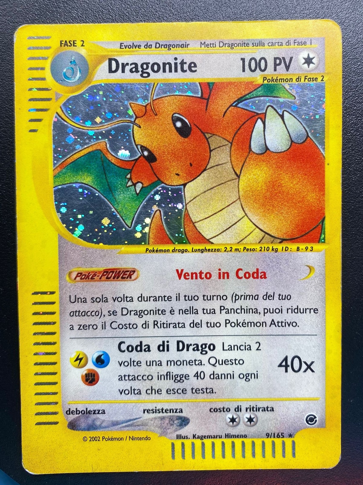 Dragonite - ex · Expedition Base Set 009/165 - Italian - Slightly Played
