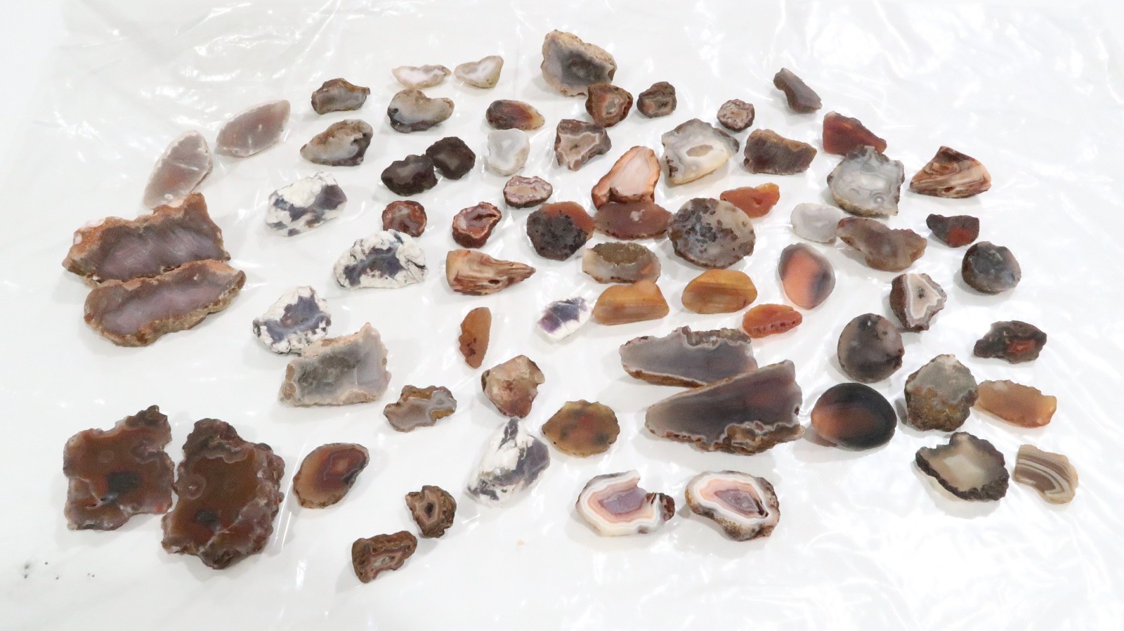 Huge cut agate lot-malawi, laguna, alimajo mixed unpolished rough cut lapidary