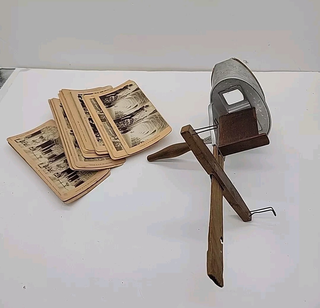 Chief Stereoscope & 15 View Cards B.W. Kilburn 1885-1898 Views Around The World Chief Stereoscope & 15 View Cards B.W. Kilburn 1885-1898 Views Around The World