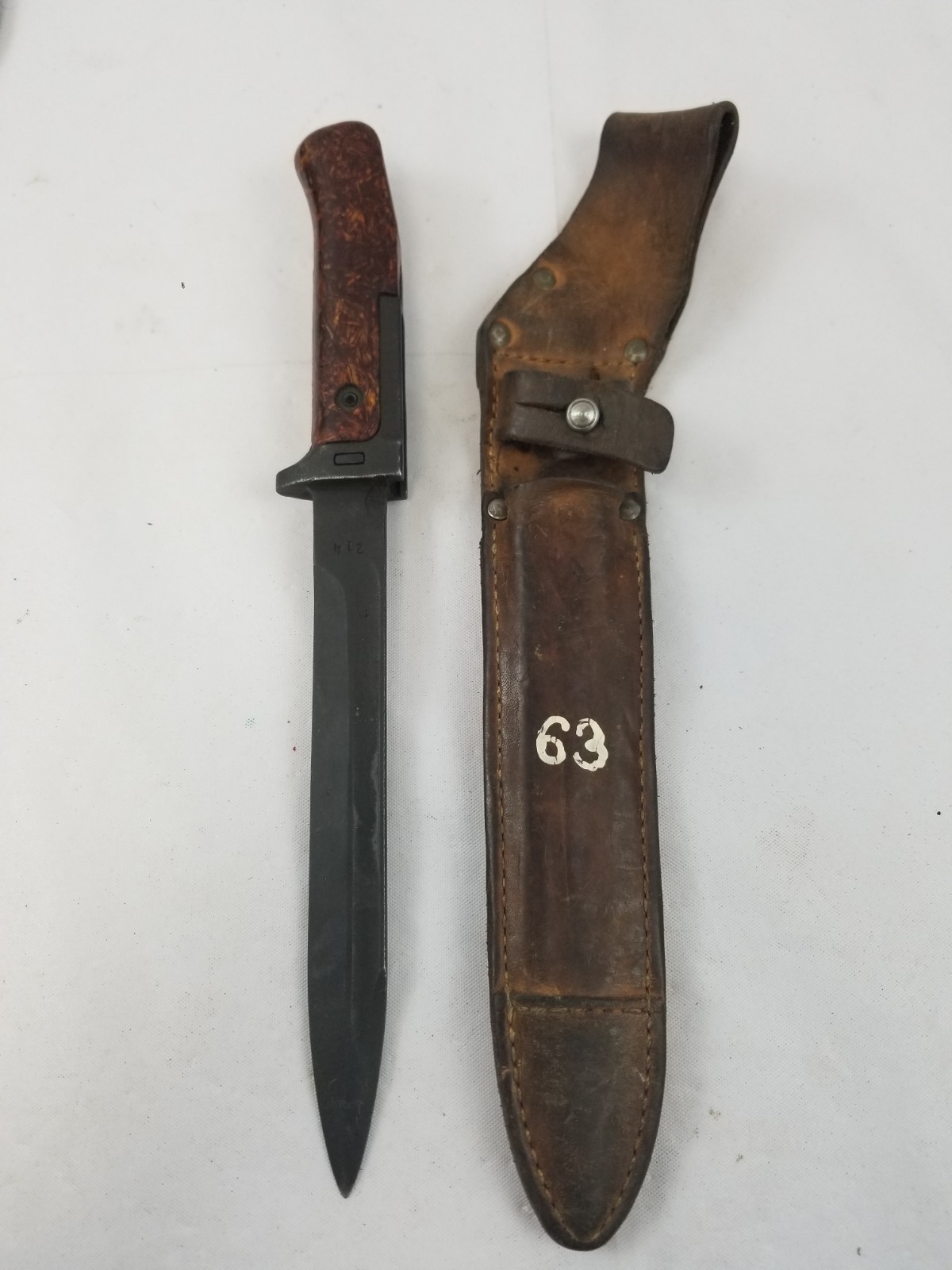 Original Czech VZ58 Bayonet Leather Scabbard 