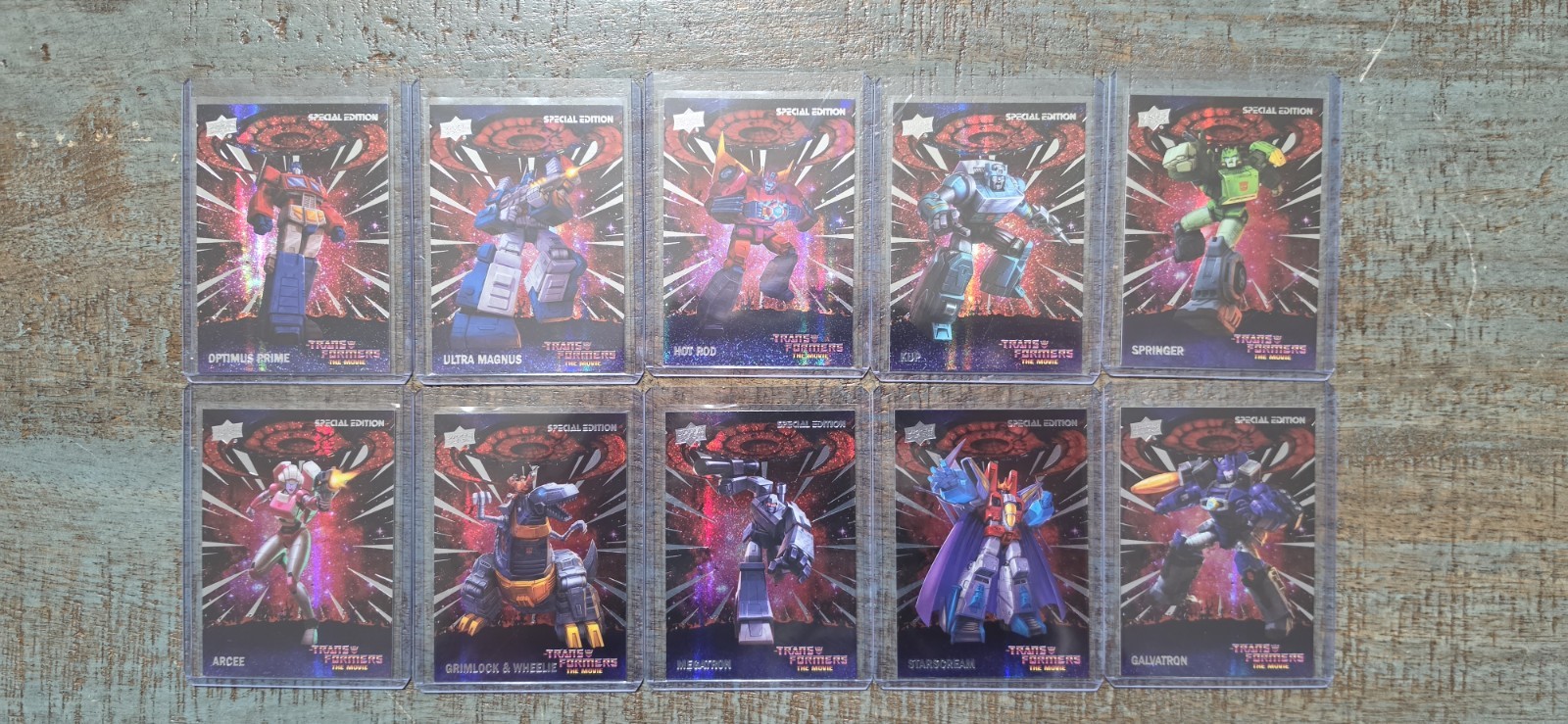 2026 Upper Deck Transformers: The Movie 40th “Galaxy” Parallel 10-Card Lot RARE