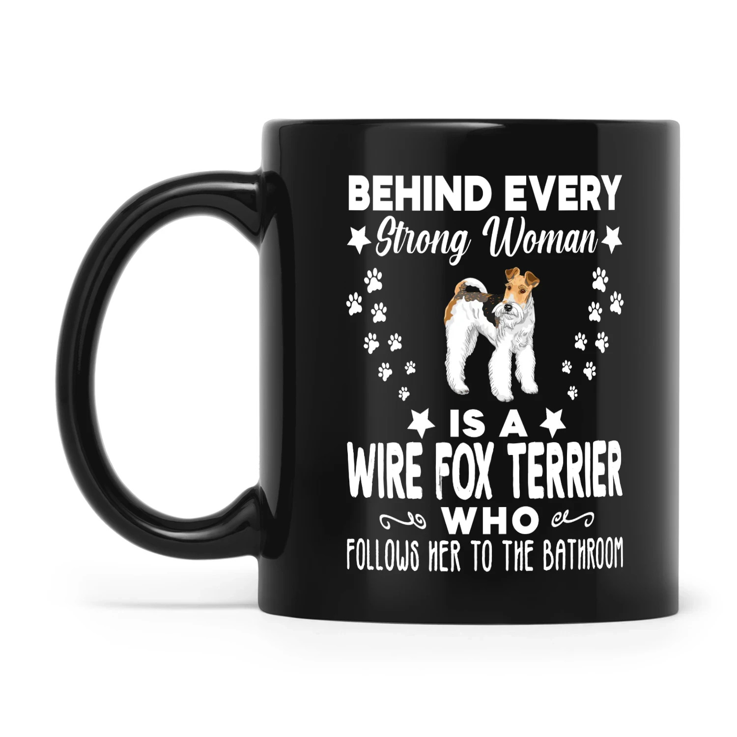 Wire fox Terrier dog,Wire haired fox terrier,Fox terrier,Wire fox,Cup,Coffee Mug