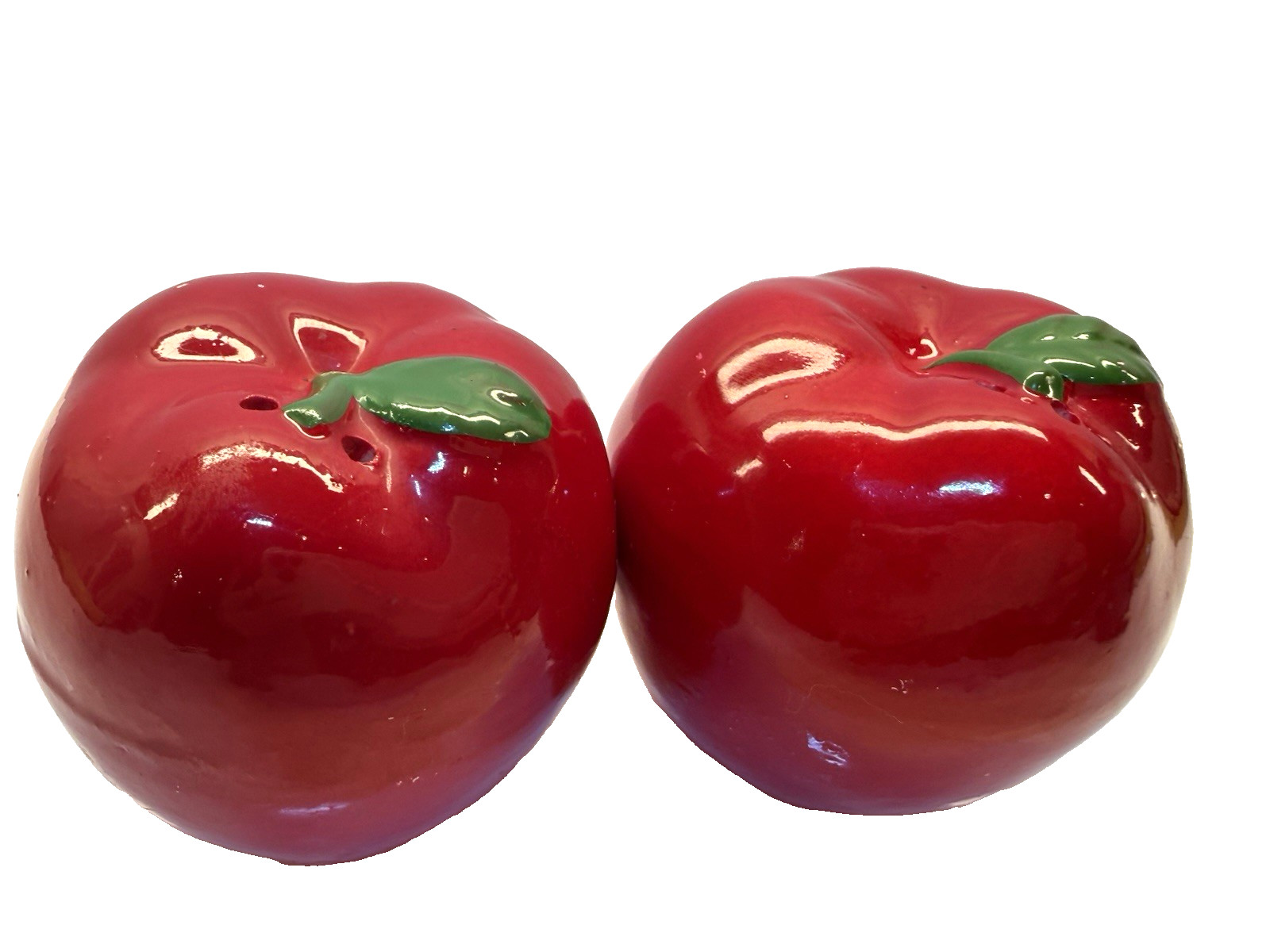 Ceramic Red Apple Salt Pepper Shakers Set Japan Mid Century Farmhouse Vintege #9 Ceramic Red Apple Salt Pepper Shakers Set Japan Mid Century Farmhouse Vintege #9