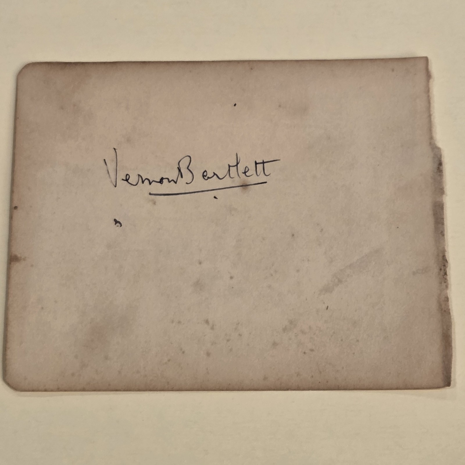 Vernon Bartlett British Politician Journalist Signed Autograph Auto Writer