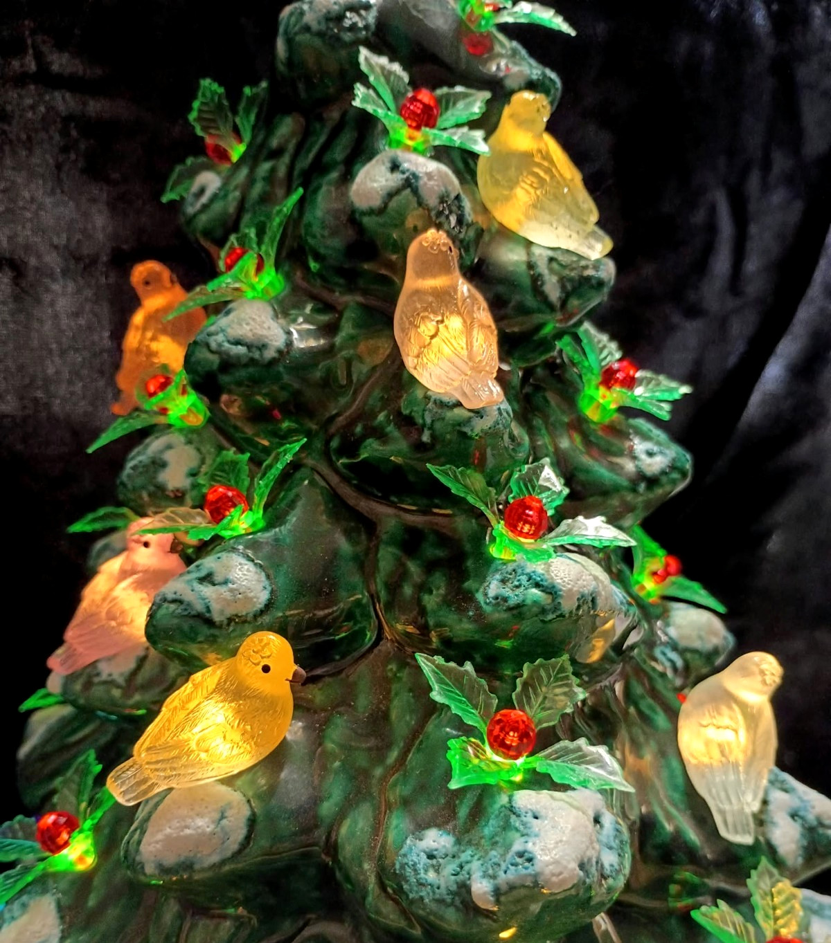 Rare 6 Pastel Dove Lights for Ceramic Christmas Tree Lights, Bulbs, Star *NEW*