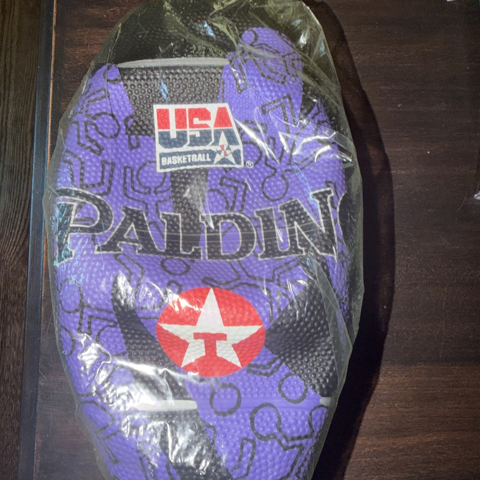 VTG USA Basketball Dream Team Ball Purple Spalding Texaco 31024SS