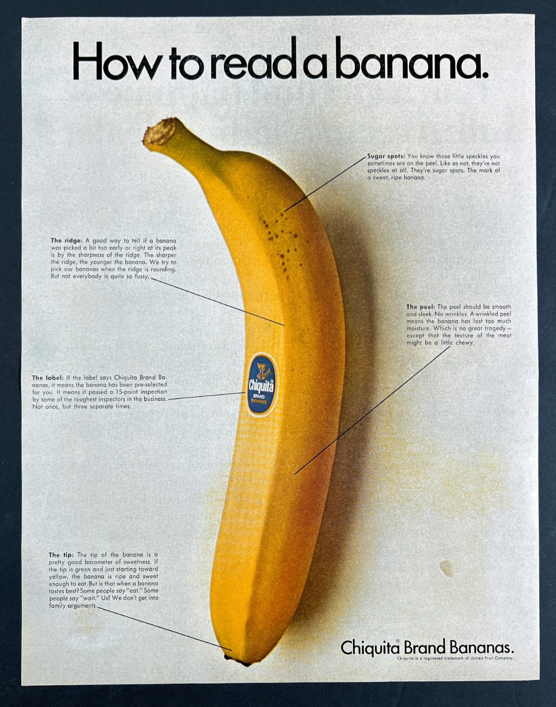 1968 Chiquita Brand Bananas \
