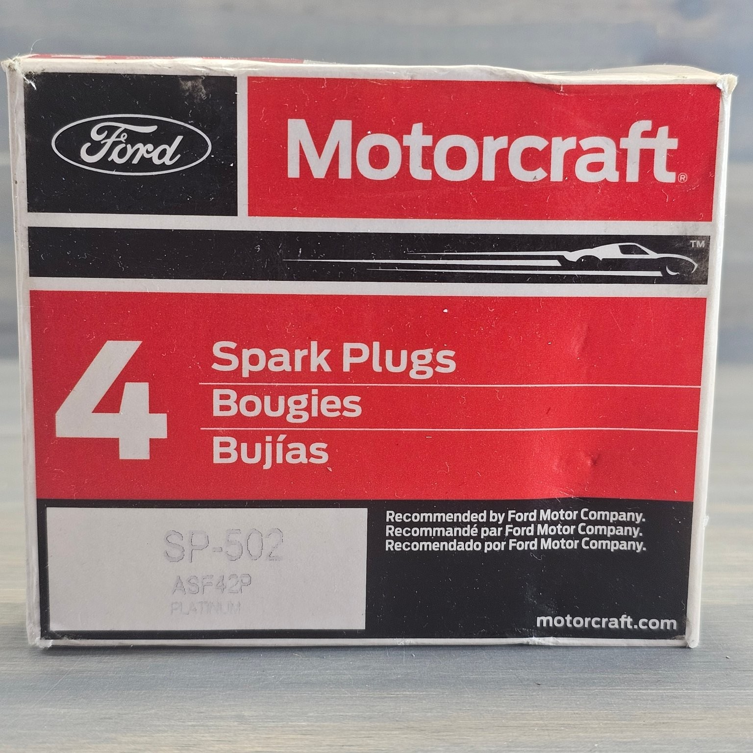 New Motorcraft SP-502 ASF42P Platinum Spark Plugs - Set of 4 Ford OEM