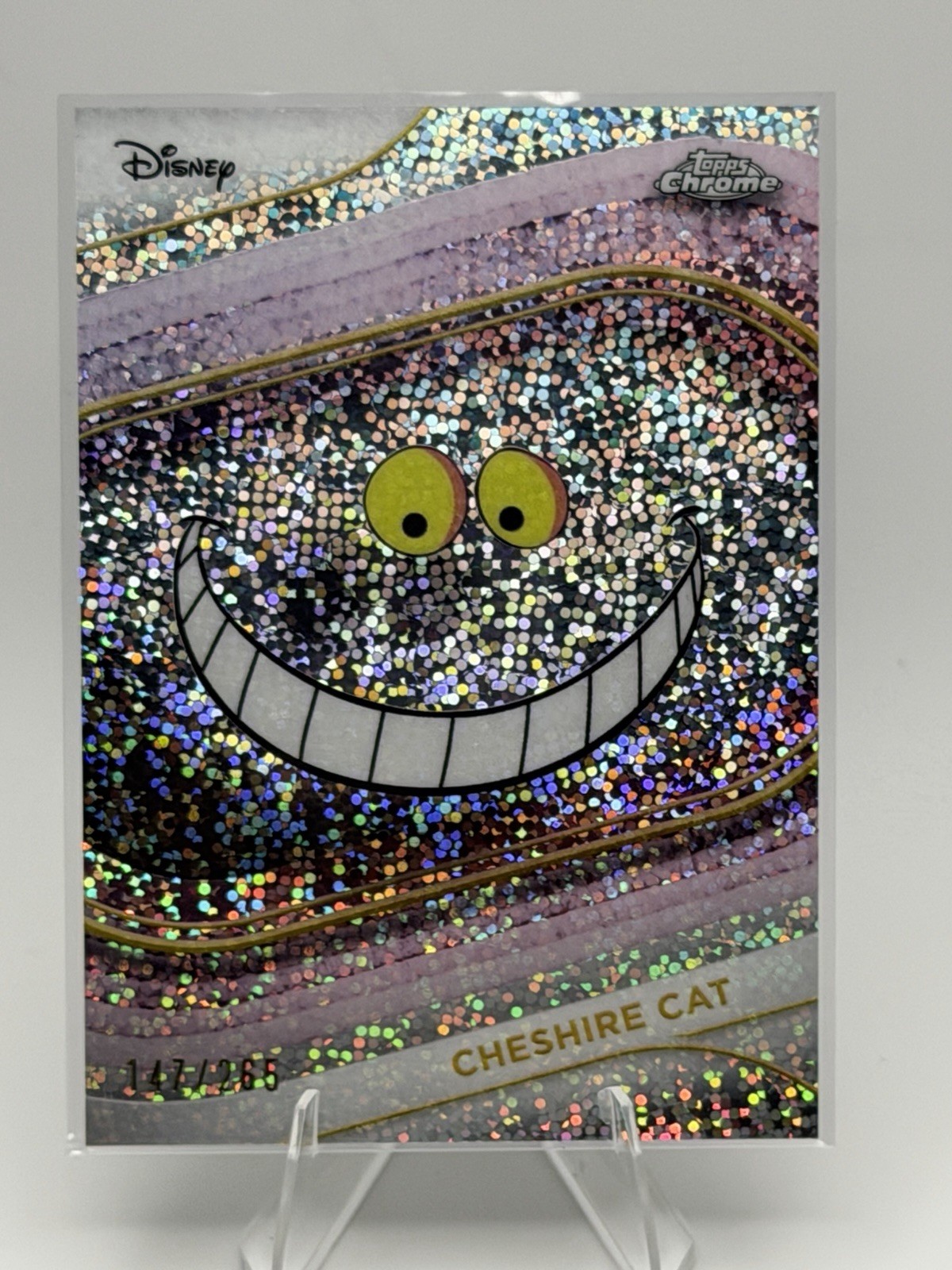 2025 Topps Chrome Disney Cheshire Cat Image Variation Speckle /265
