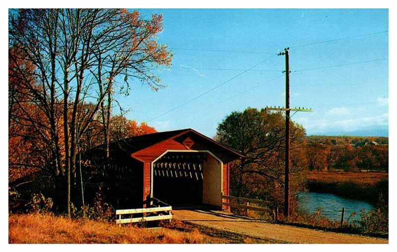 Postcard BRIDGE SCENE Bennington Vermont VT s/06 AS1661