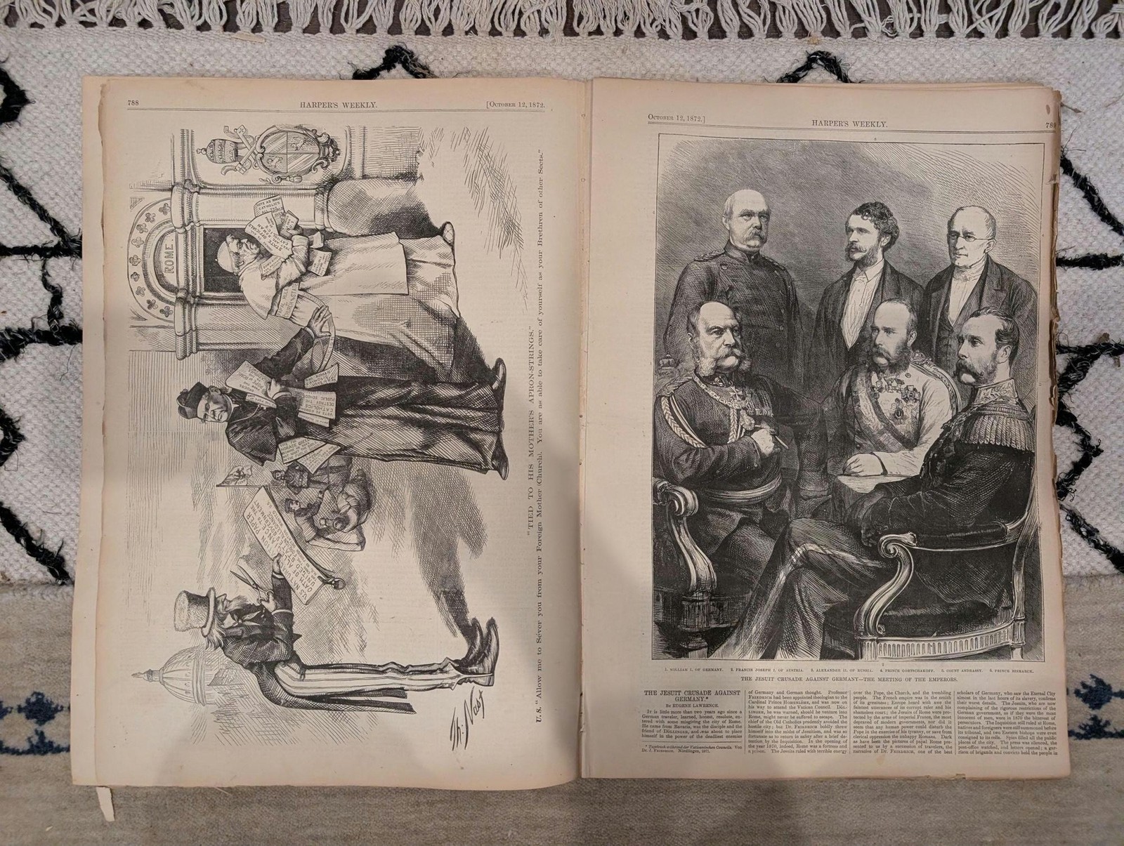 1872 Nast Conspiracy Harpers Weekly Oct 12 Reconstruction Violence