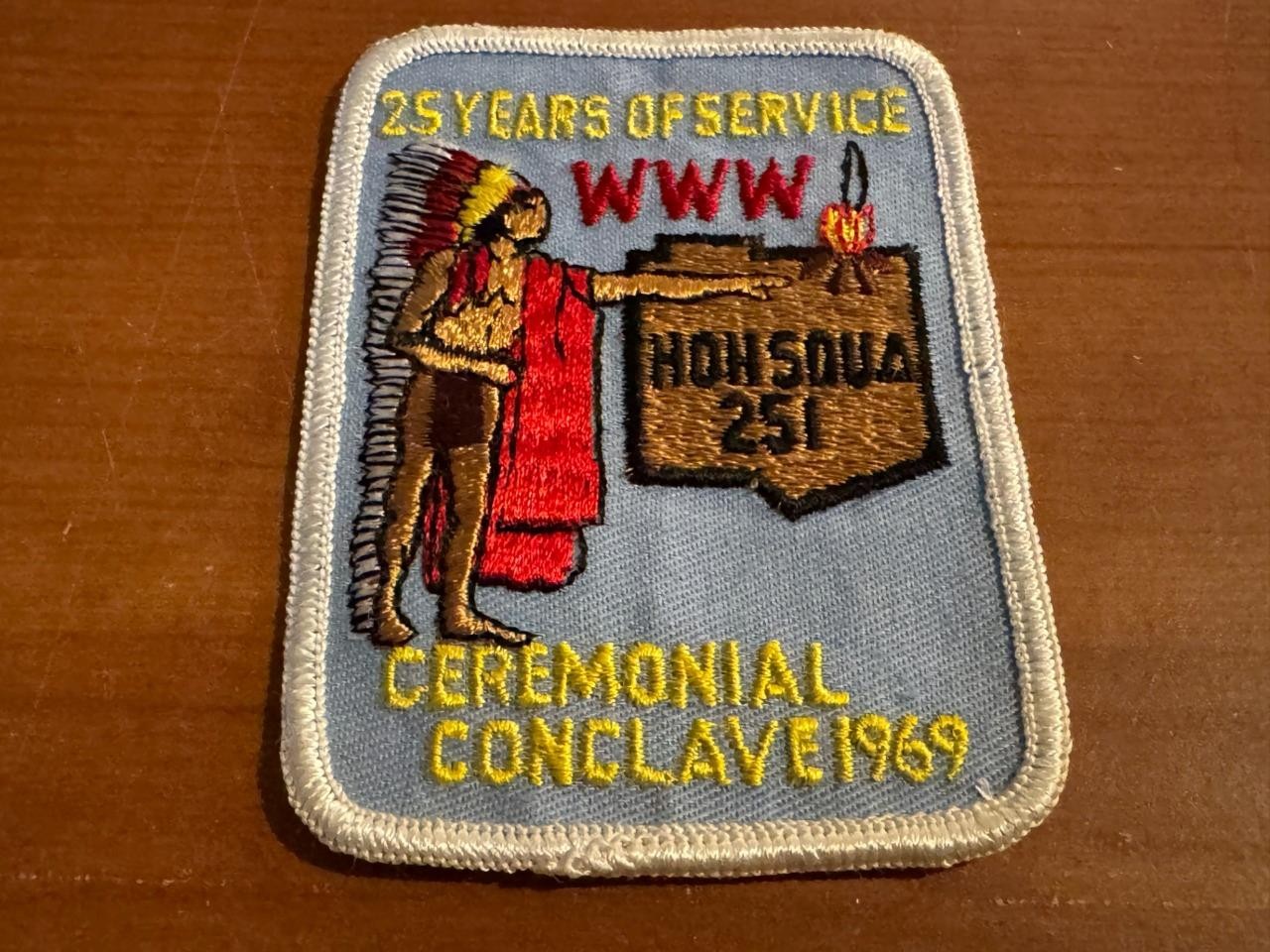 OA, Hoh-Squa-Sa-Gah-Da (251) 1969 Ceremonial Conclave Patch (eR1969-2)