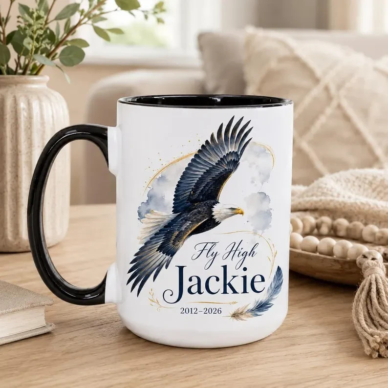 Jackie Bald Eagle Mug, Forever the Queen of Big Bear Memorial Cup, In Memory of 