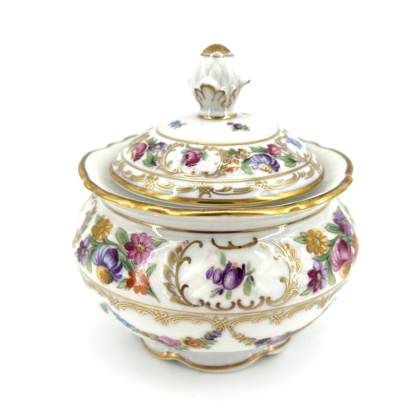 Schumann Arzberg Sugar Bowl Germany Dresden Garland