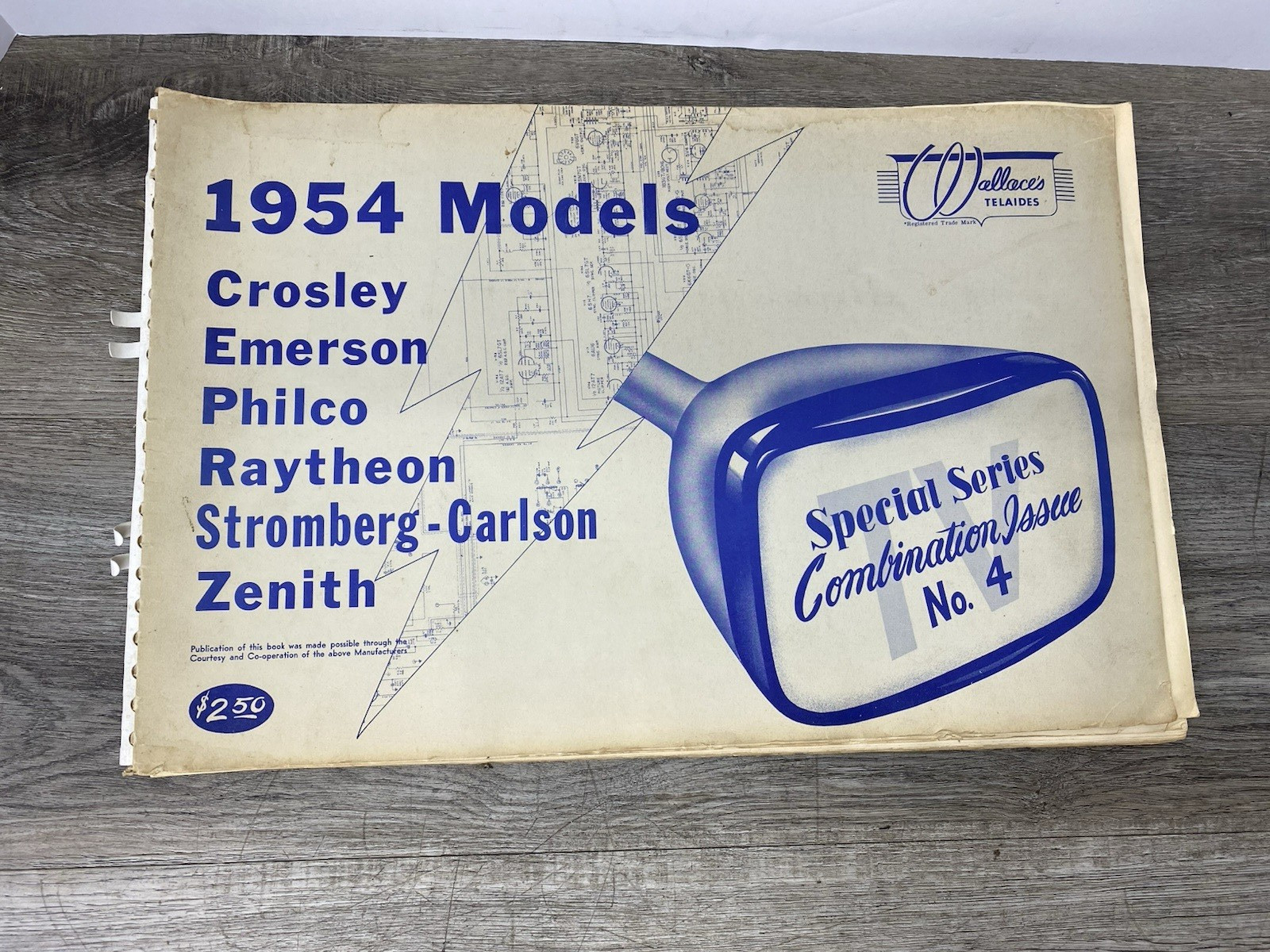 Wallaces Telaides 1954 MODELS Television Schematic Diagrams TV Repair No. 4