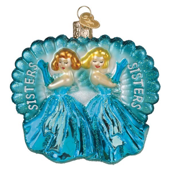 Old World Christmas SISTERS SISTERS (10252) Glass Ornament w/OWC Box
