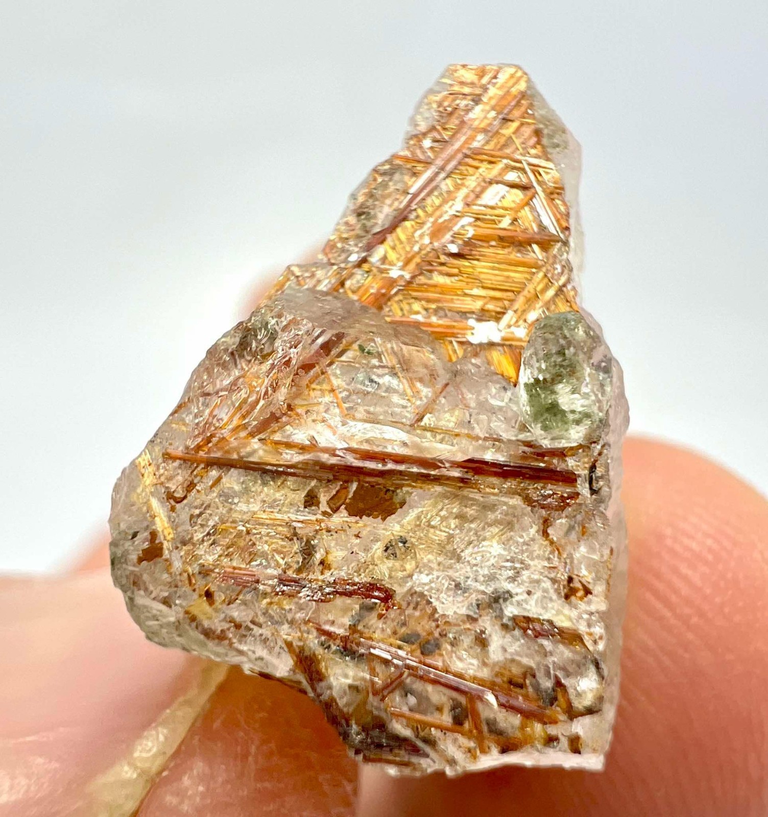 17 CT Rare Sagenite On Quartz Amazing Specimen From Zagi, Pakistan A42