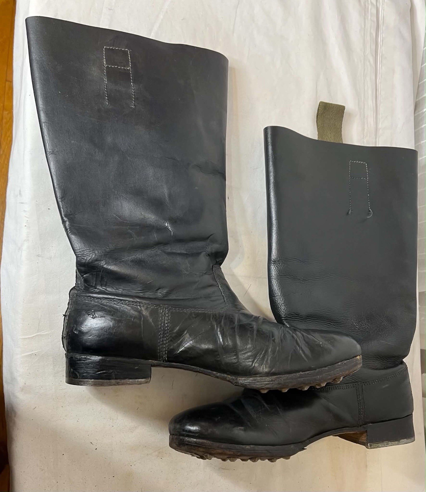 German Boots With Heel Irons And Hobnails , Size 44 ( Size 10 US)