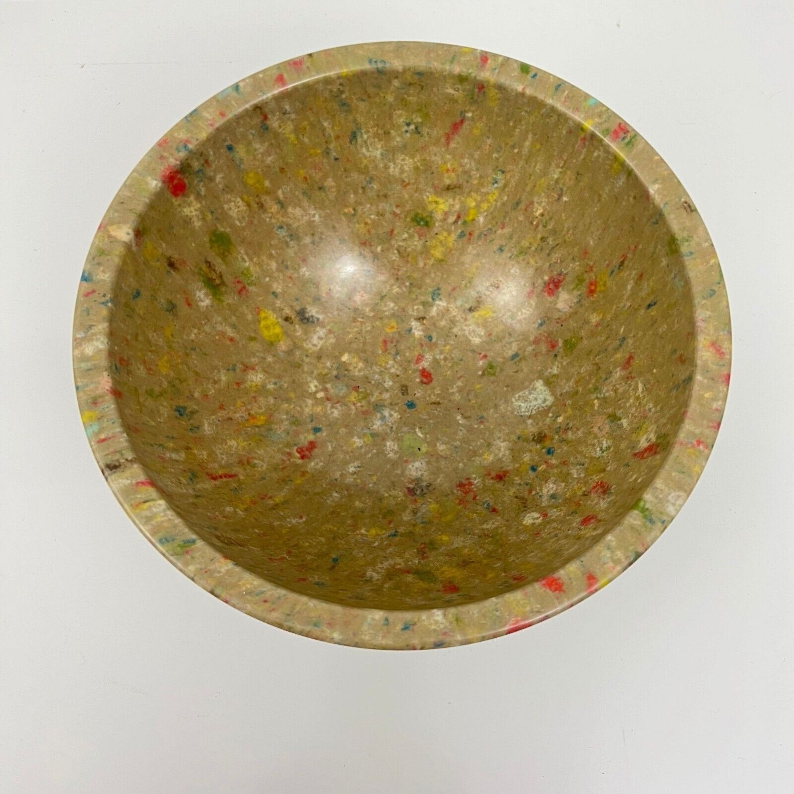 VTG Texas Ware Melamine Confetti Splatter Speckled Mixing Bowl 118 Brown Beige